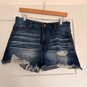 NOBO Vintage Blue Ripped Jean Shorts